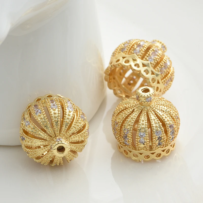 1PCS 14*13mm  DIY Tassels Crown Bead Caps Accessories For Women\'Jewelry Tassel Earring Pearl Necklace Gift  Making