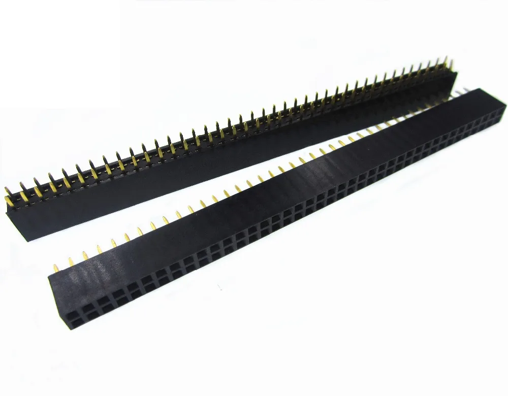 10pcs Pitch 2.54mm 2x40 Pin Female Double Row Pin Header Strip