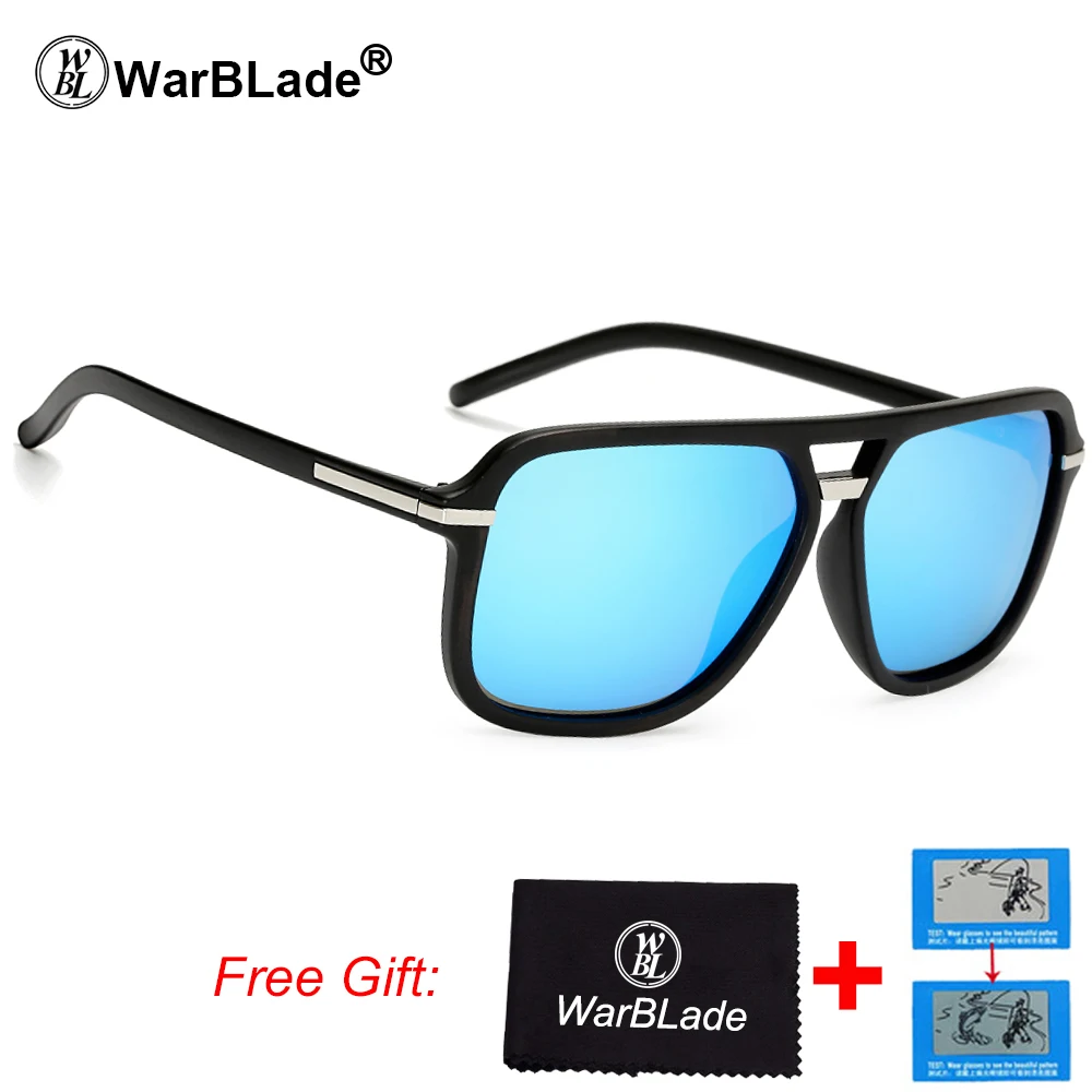 

WarBLade Vintage Square Sunglasses Men Women Polarized Aluminum Magnesium Black Sun Glasses UV400 Eyewear Accessories