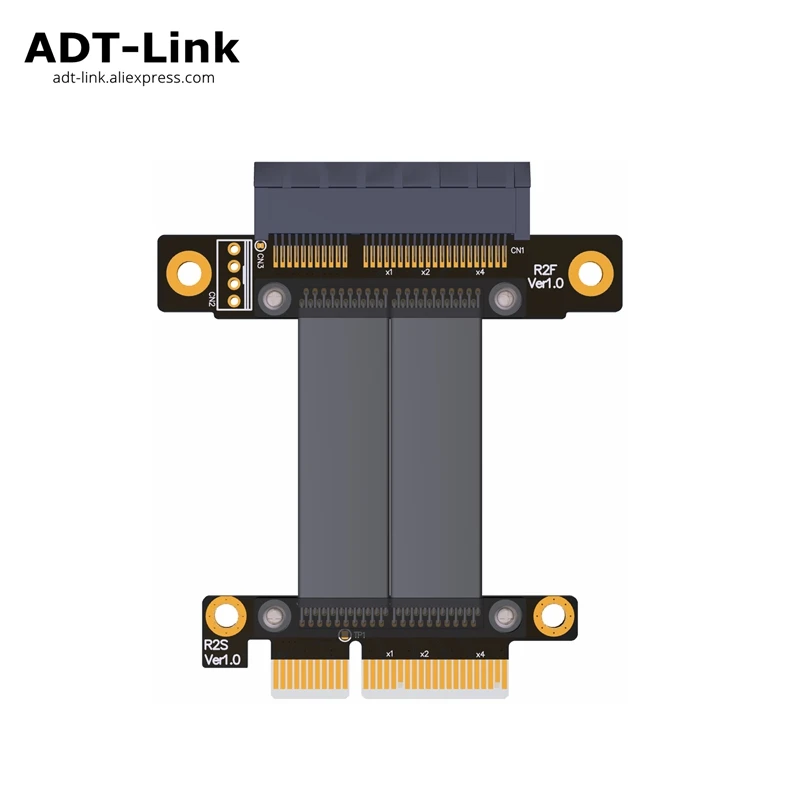 

PCIe 3.0 x4 Male to x4 Female Extension Cable 32G/bps PCI-E III Motherboard 4x Graphics SSD RAID Extender Conversion Cable ADT