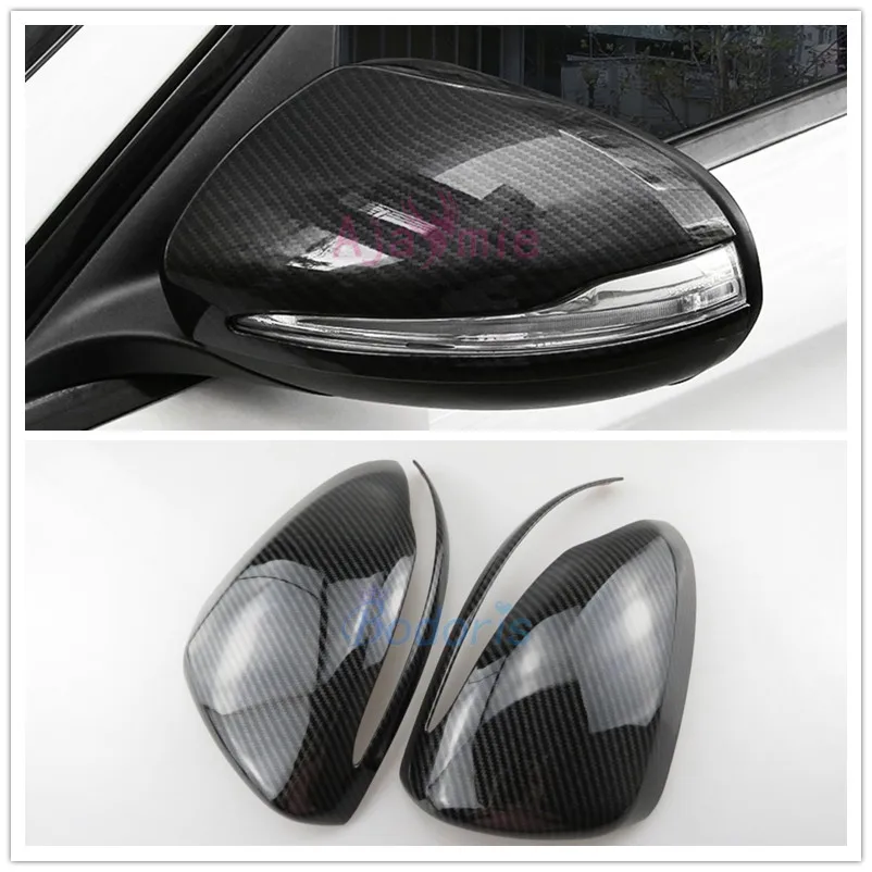 

2016-2017 Car Styling Door Mirror Cover Carbon Fiber Color Overlay Frame Panel Kit For Mercedes Benz C class GLC Accessories