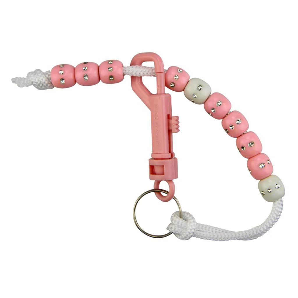 Plastic Golf Beads Stroke Shot Score Counter Keeper with Clip -Pink/White Golf Stroke Bead Score Counter