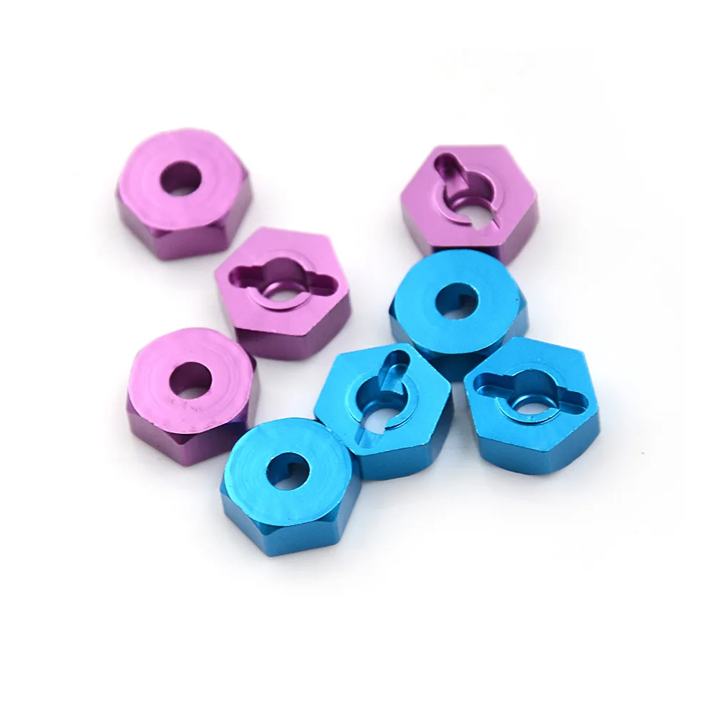 4pcs 12MM Aluminum Wheel Hex Nut With Pins Drive Hubs 4P HSP 102042 1/10 Upgrade Parts For 4WD RC Car Himoto