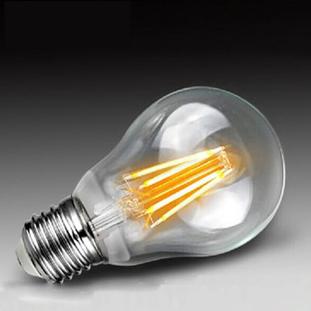 6 Pieces/Lot Retro LED Filament Light lamp E27 2W 4W 6W 8W 110V / 220V G45 A60 Clear Glass shell vintage edison led bulb