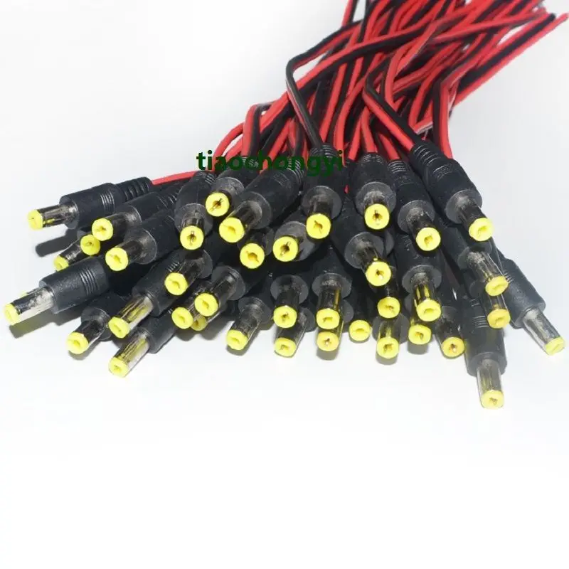 10pcs 12V 5.5x2.1mm Male DC Power Socket Jack Connector Cable Plug Wire