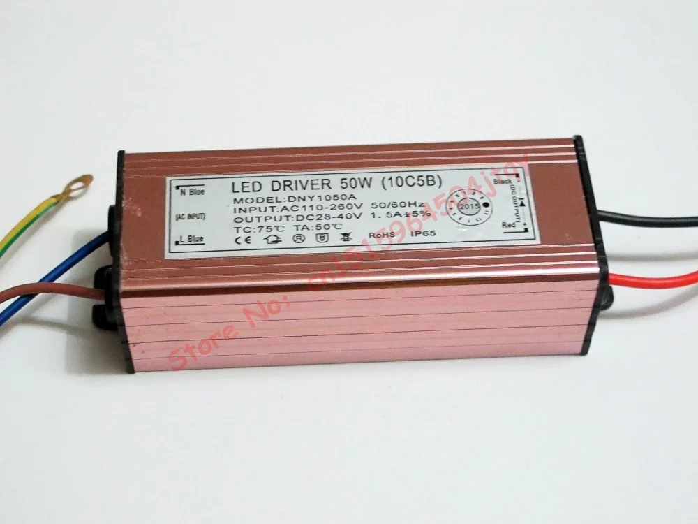 High quality LED Driver DC28-36V 50W 1500mA led power supply floodlight driver (10 Series 5 Parallel) Waterproof IP65