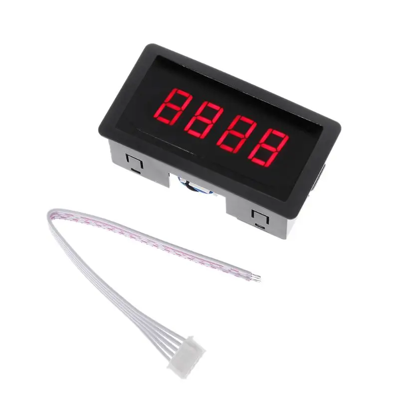 Digital Counter DC LED 4 Digit 0-9999 Up/Down Plus/Minus Panel Counter Meter with Cable qiang