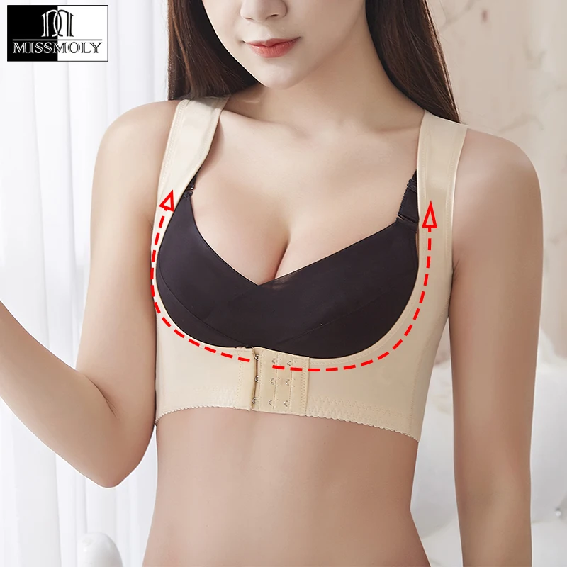 

Miss Moly Sleeveless Corrective Underwear Invisible Chest Lifter Body Corrector Woman Lifting Shapewear Tops Nylon Corset