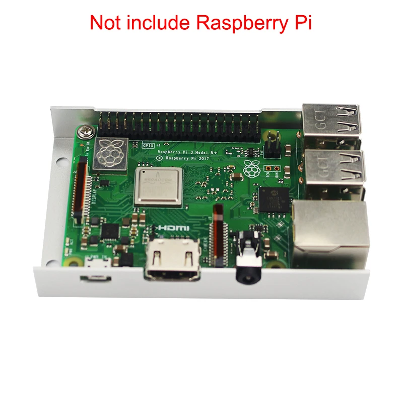 Raspberry Pi 3 Model B+ Aluminum Case Metal Box Silver Color Enclosure Shell Optional Fan compatible for Raspberry Pi 3 Model B