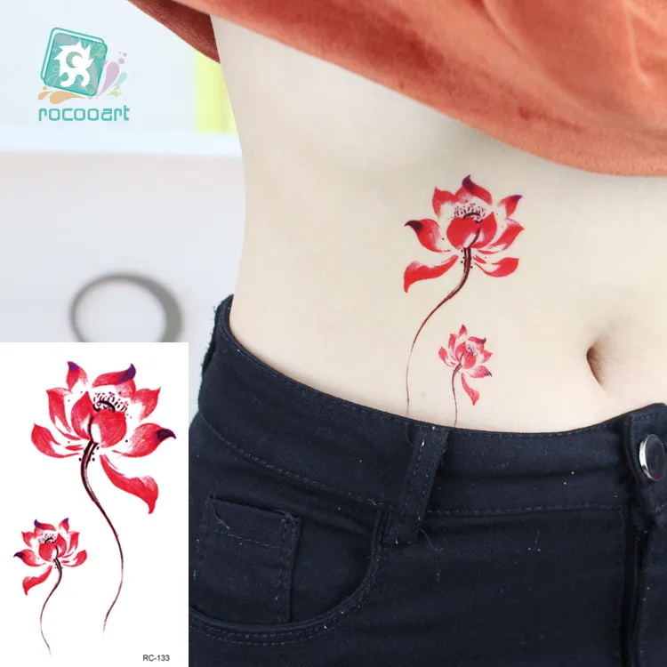 Rocooart Cool Temporary Tattoo sticker on Hand Sex beauty Flash Tatoo rabbit Black bird Design Fake Body art Taty Men Women