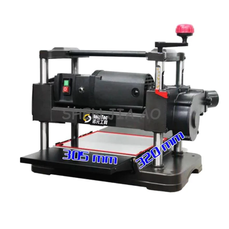 12 Polegada requintado desktop máquina de corte faca plana 220v 1500w industrial/casa alimentação automática carpintaria plaina