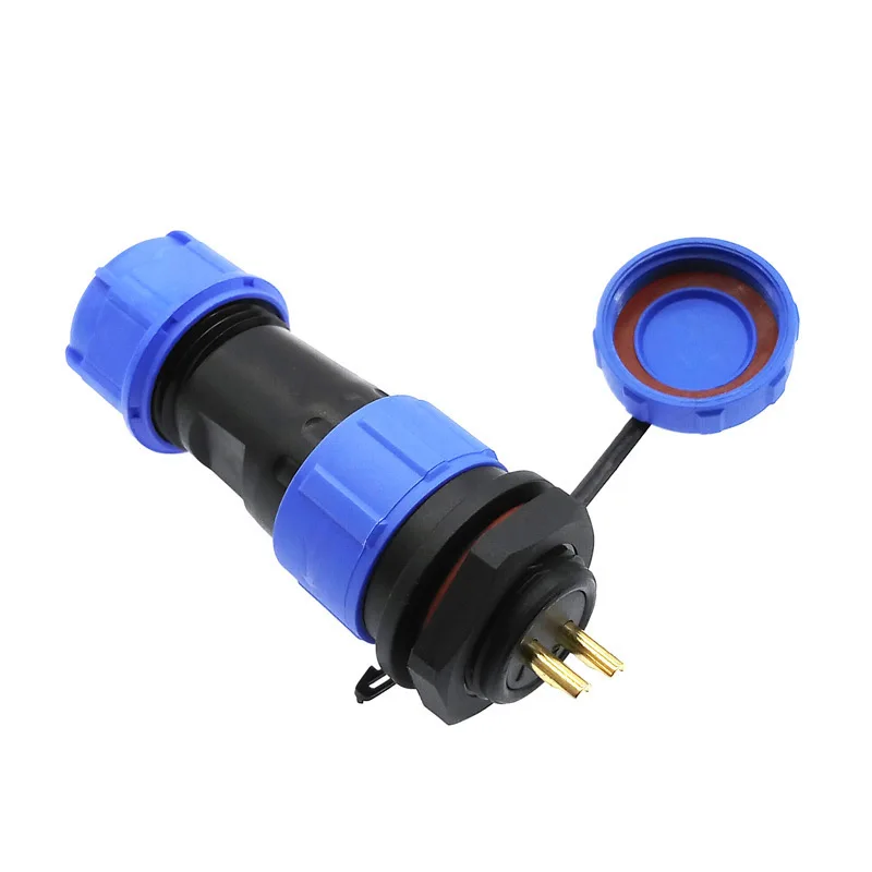 SP1710 SP1712 waterproof connector plug  ip68 2 pin  connectors sp17 3pin 4pin 5pin 7pin 9pin back nut