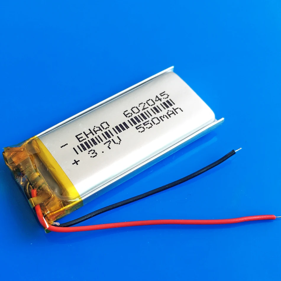 Akumulator litowo-polimerowy Lipo 3,7 V 550 mAh 602045   Dla MP3 GPS DVD Rejestrator Bluetooth Zestaw słuchawkowy Kamera Inteligentny zegarek