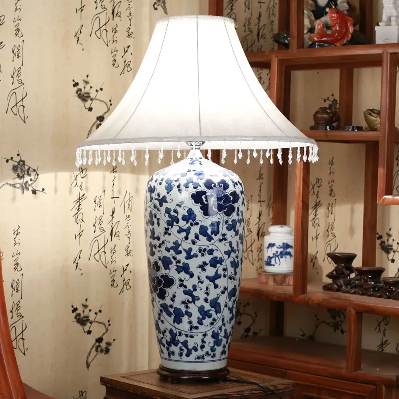 China Antique Living Room Vintage Table Lamp Porcelain Ceramic Table Lamp wedding decoration table lamp ceramic base