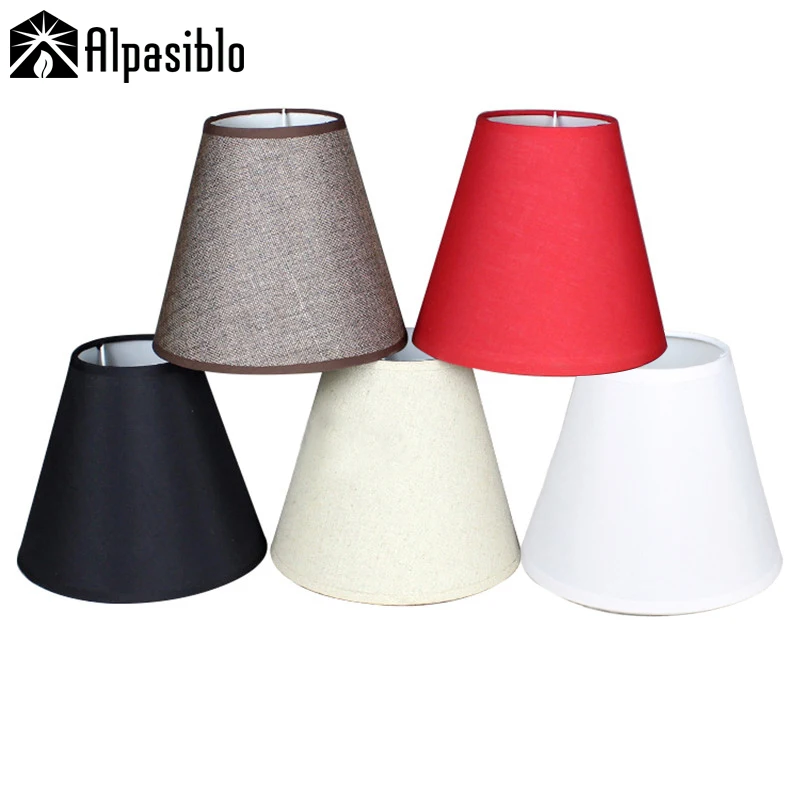 E27 E14 handmade linen lamp shade for wall light Rustic bedroom bedside mini table lamp Country retro lampshade chandelier cover