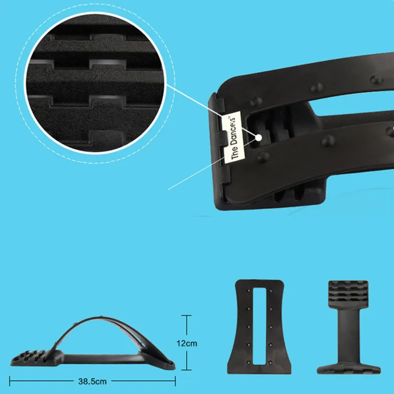 Massageador de costas fitness, equipamento de alongamento, relaxamento, mate, suporte para lombar, alívio para dor na coluna, quiropraxia