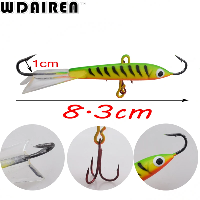 1Pcs Quality Winter Ice Jig Fishing Lures 8.5cm 18g Artificial Bait leurre Balancer for Fishing Carp Walleye Pike Perch Tackle