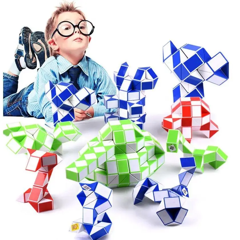 Original 144 Sections Magic cube Snake Ruler Magic Snake Twist Puzzle Hot Selling 144 Segments Professional Educational Kid toys