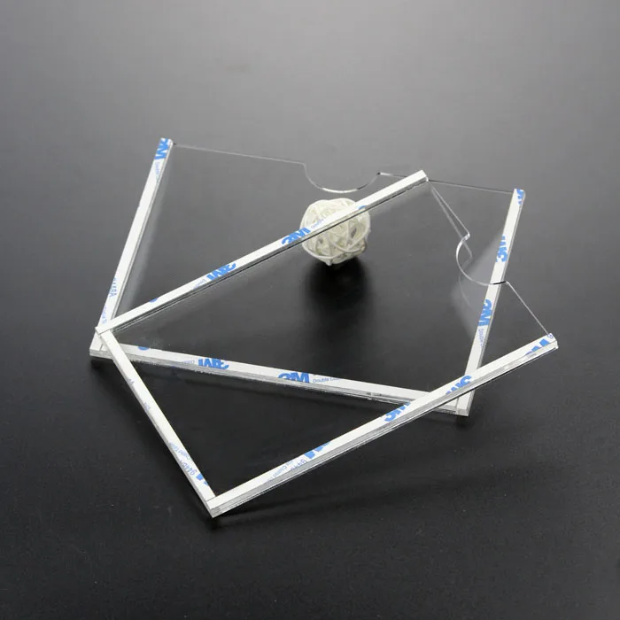 Single-layer A7 A6  A5 A4 Wall mounted Clear Acrylic information Holder, plexiglass adhesive sign holder,2PCS/LOT