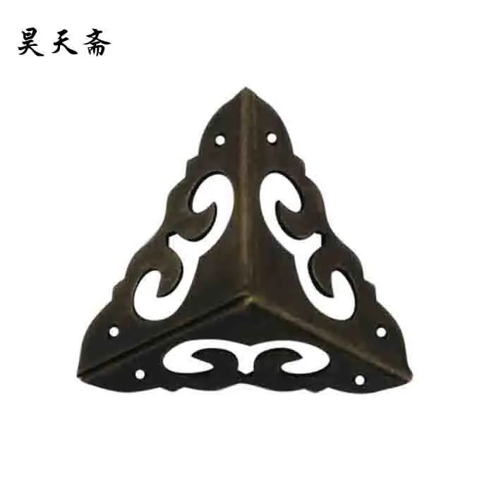 [Haotian vegetarian] antique furniture copper fittings / c bread angle / luggage angle / copper wrap angle HTG-019