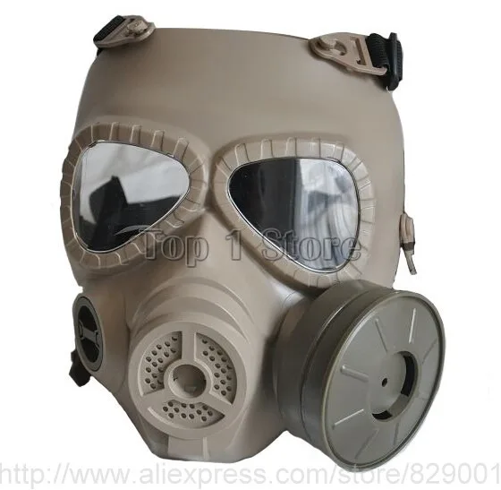 Safety & Survival  Tactical Skull Masks Resin Full Face fog fan Gas Masks Respirator Anti-fog Costume Cosplay Goggle