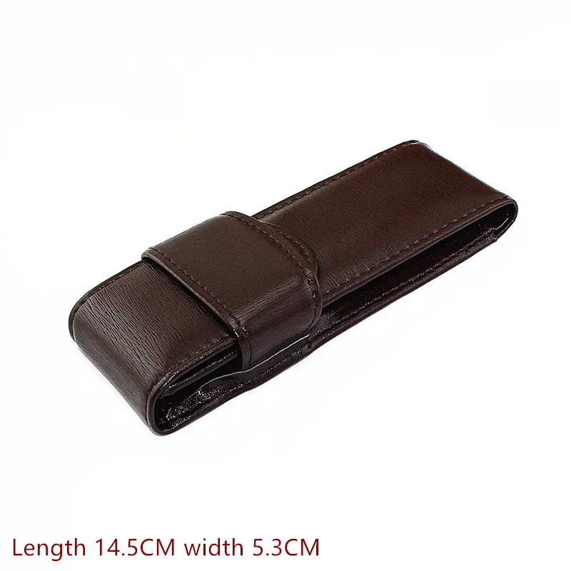 Fountain Pen / Roller Pen Pencil Case Pen Bag Real Leather Quality Washed Cowhide Black /Coffee Pen Pouch / Holder