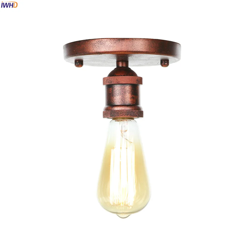 

IWHD Plafon Metal Edison Retro Ceiling Light Fixtures Kitchen Porch Loft Industrial Decor Ceiling Lamp Plafonnier LED Luminaire