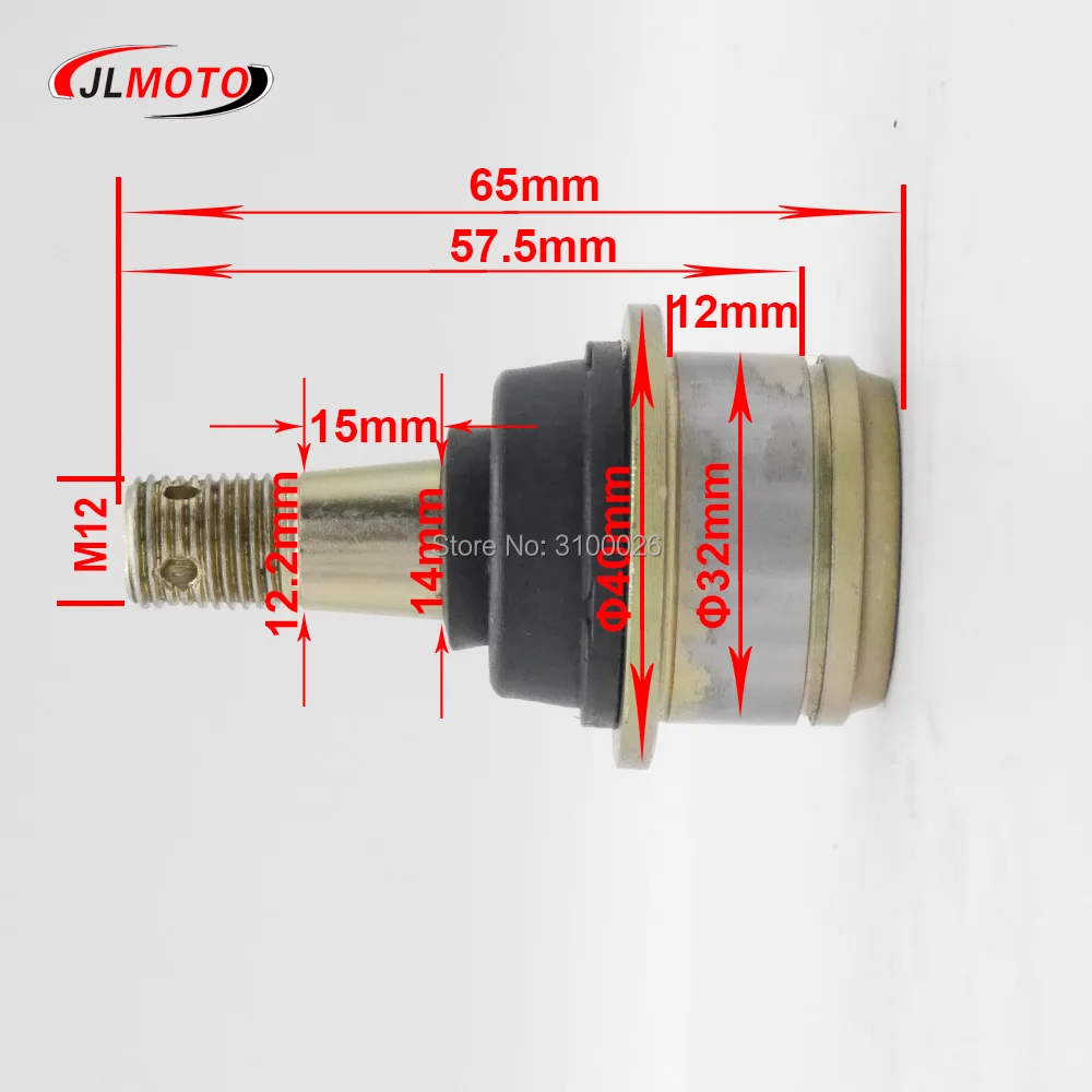 M12 32X12mm Ball joint Kit Fit For Swing A-Arm Hisun 400CC 500CC 700CC 800CC QUAD ATV  CF 800 EX ATV Bike Parts