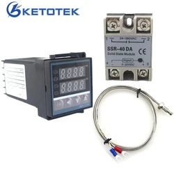 REX-C100 Digital PID Temperature Controller SSR Output  0-400C with 1m Thermocouple K SSR 40A