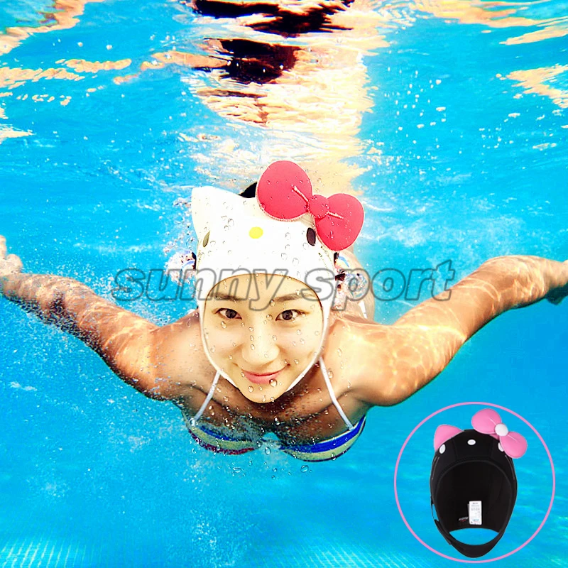 submersible cap cartoon diving hat swimming cap thermal snorkeling wigs gift 4mm Diving helmet  kitty diving hat Lovely