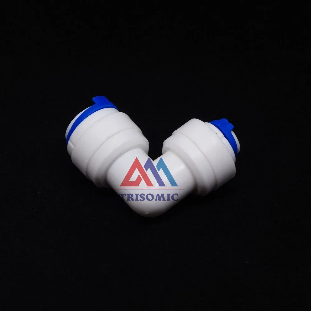 Elbow 1/4"-3/8" OD Tube Quick Push Fitting  Connection Aquarium RO Water Filter Reverse Osmosis System