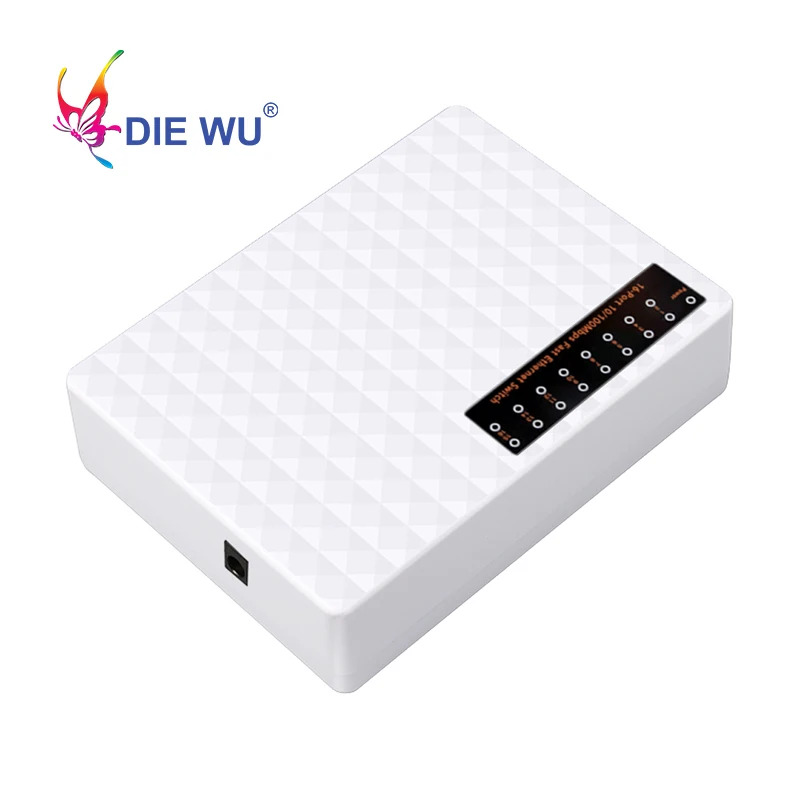 Imagem -05 - Diewu-switch Fast Ethernet Switch de Rede Rj45 Hub Switcher para pc Desktop 16 Portas 10 Mbps 100mbps