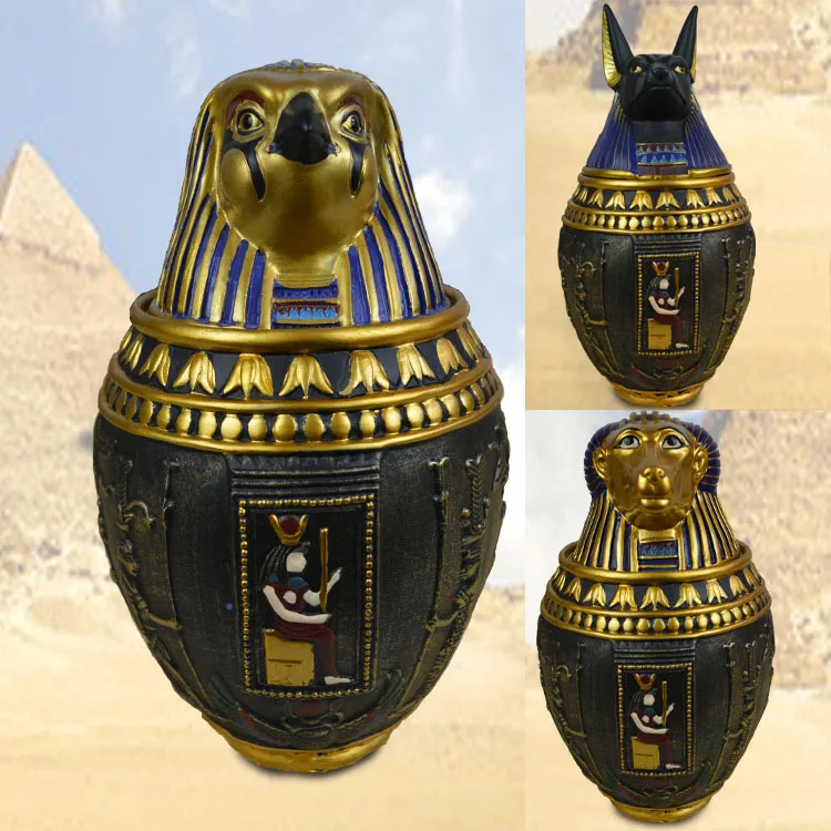 

Egypt theme decoration Canopic jar, real life escape room game item