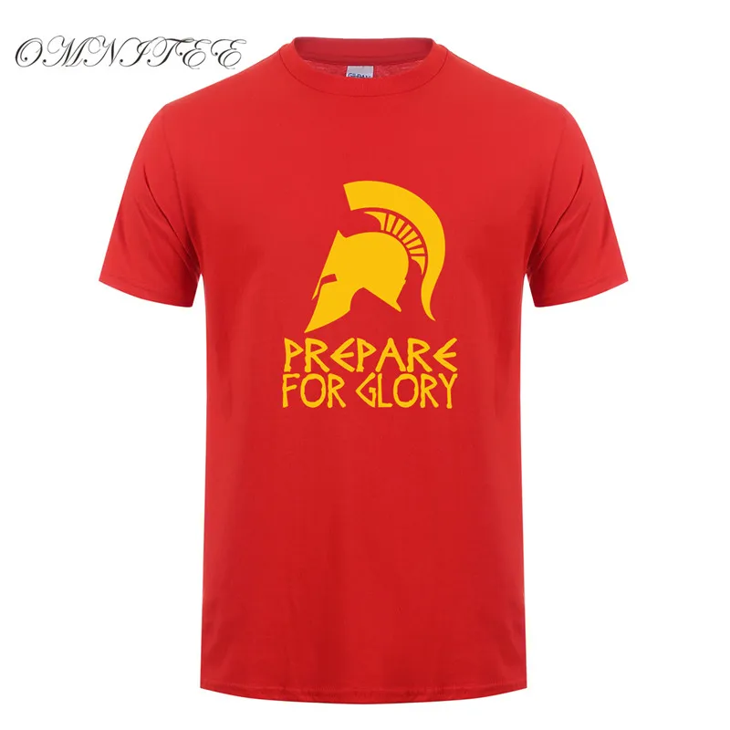 Summer Fashion Men T Shirt Sparta T-shirt Sparta Prepare For Glory T Shirts Cotton Short Sleeve Greece Men Clothing Top OT-551