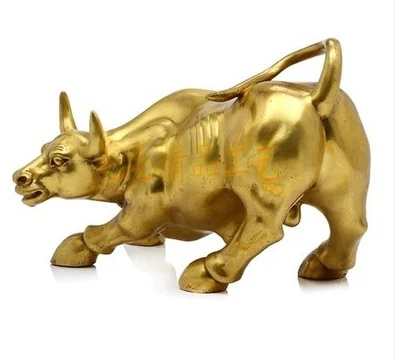 A single copper cattle Wang Niu Niu Zhen Zhai Zhen Wall Street lucky Hannaford feng shui ornaments shop