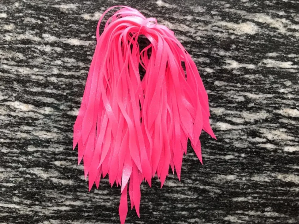 50 pcs 5 colors Colorful Silicone Streamer Spinnerbait Buzzbait Rubber Jig Lures skirt Variety of colors