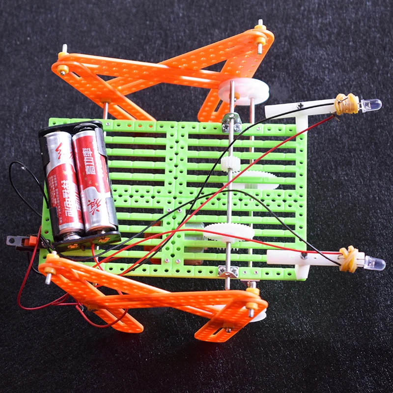 1Set Diy Viervoeter Robot/Wetenschappelijke Natuurkunde Experimentele Educatief Speelgoed/Technologie Productie/Puzzel/Baby Speelgoed Voor kinderen