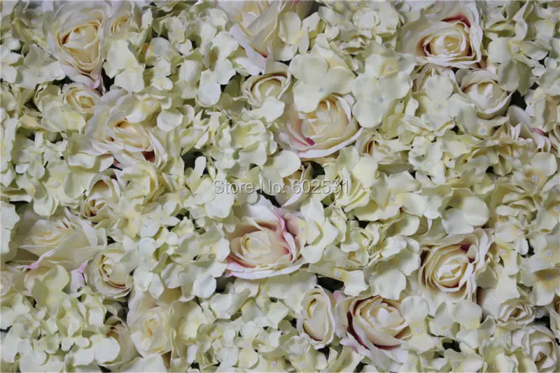 SPR Free Shipping-champagne-10pcs/lot hot sale wedding engagement flower decoration artificial flower wall backdrop