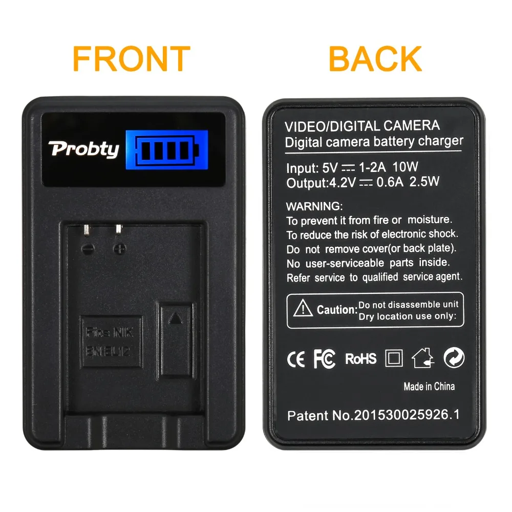 EN-EL12 EN EL12 ENEL12 LCD USB Camera Charger For Nikon S8000 S8200 S9100 P300 S6200 S6150 S8100 MH-65 battery