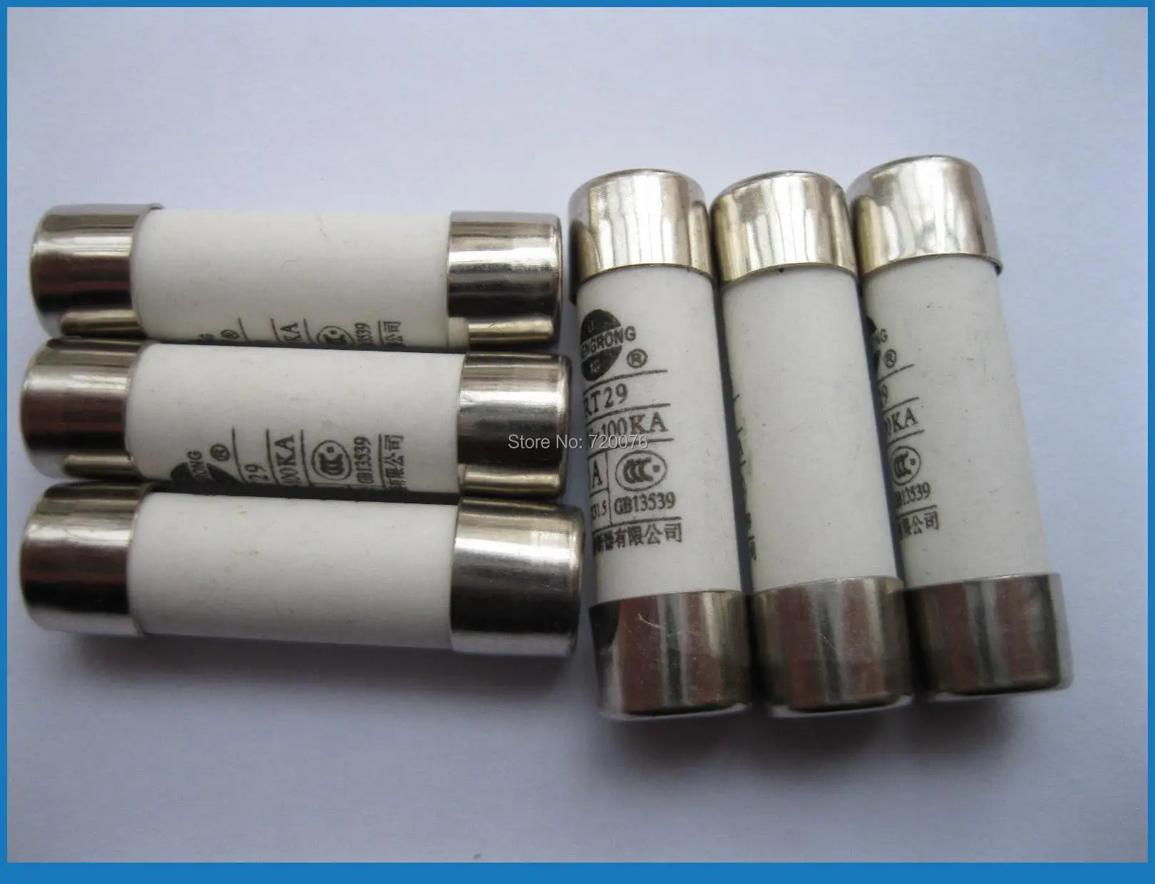 50 Pcs Powder Filled Cartridge Cylindrical Ceramic Fuses 2A 380V 10x38mm