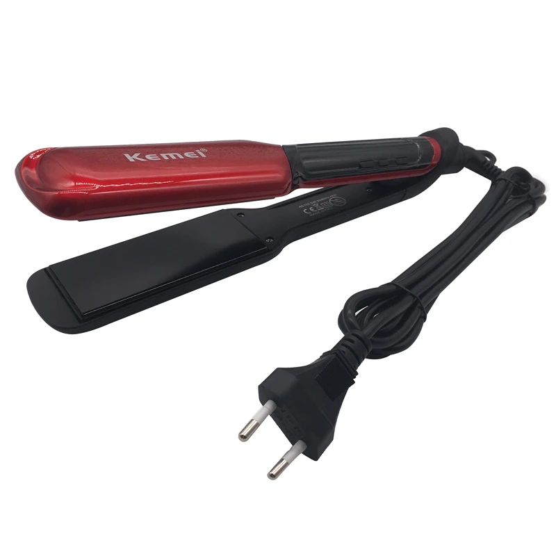 Kemei LCD Display Iron Digital Temperature Control Straightening Irons Ceramic Rectifier 120-230 Degrees Adjustable