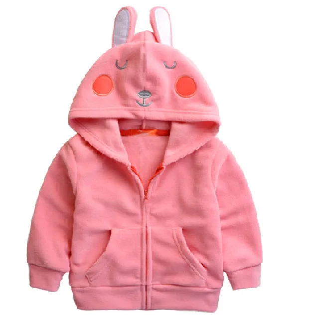 Baby Cardigan Girls Boys Coats Cartoon Hooded Long Sleeves Kids Jackets Zipper Children Outerwear 0-5years/Autumn Winter BC1156