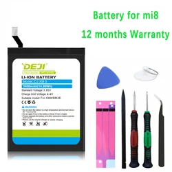 DEJI for xiaomi 8 xiaomi9 battery real capacity mi8 replacement battery with free tool 12 month warranty BM3E