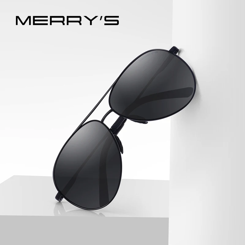 

MERRYS DESIGN Men Classic Pilot Polarized Sunglasses Men Driving Shield Night Vision Sun glasses UV400 Protection S8601