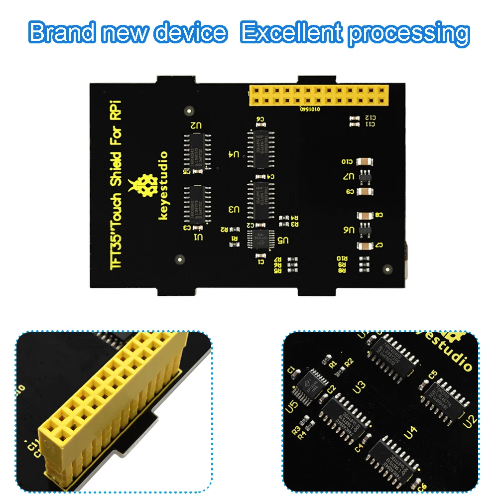 Keyestudio RPI TFT 3.5 Inch LCD Touch screen Shield for Raspberry Pi 3B/4B 480x320 16-Bit Pixels CE Certification