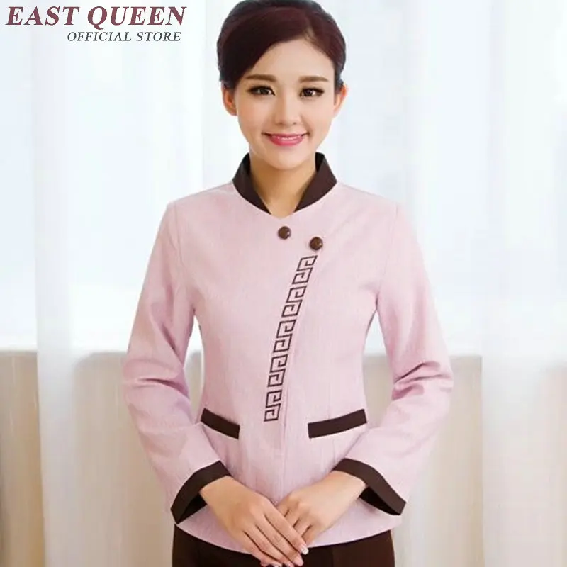 Hotel uniform Restaurant serveerster uniformen serveerster uniform gebak chef kleding housekeeping kleding NN0136 W