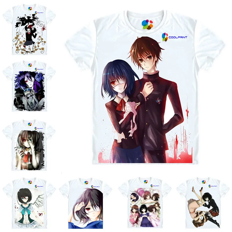 Coolprint Japanese Anime Shirt Another Anaza T-Shirts Multi-style Short Sleeve Mei Misaki Cosplay Costume Yukito Ayatsuji Kawaii