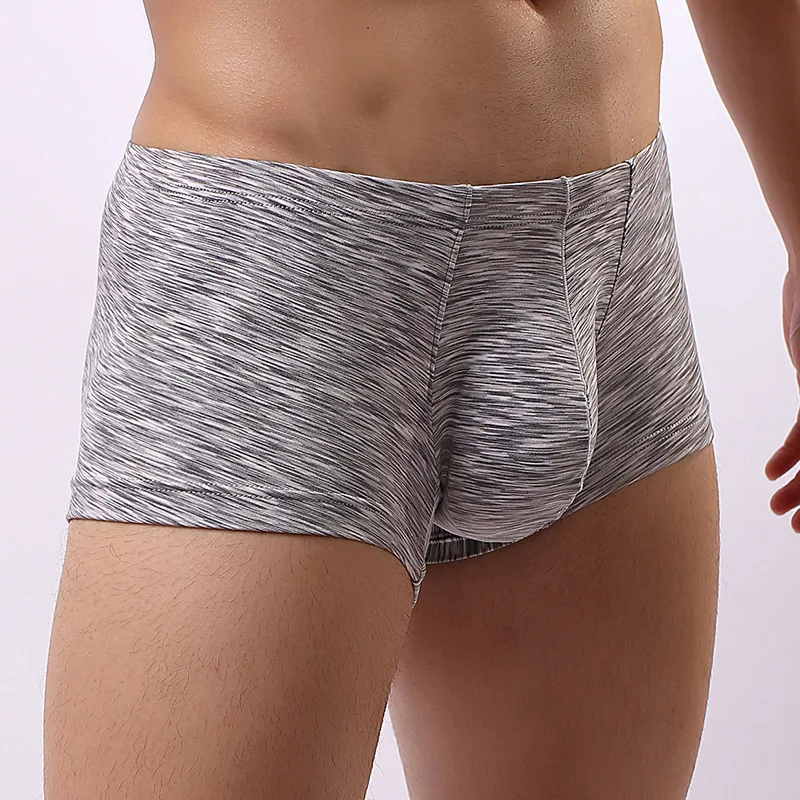 Mens Underwear Boxers Low Rise Panties Man Breathable U Convex Pouch Underpants Cueca masculina Man Boxer Shorts Homme M-XXL