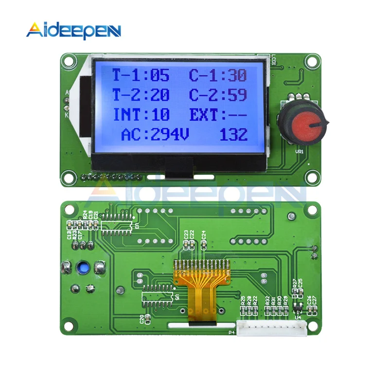 40A 100A 12864 LCD Display Digital Double Pulse Encoder Spot Welder Welding Machine Transformer Controller Board Time Control