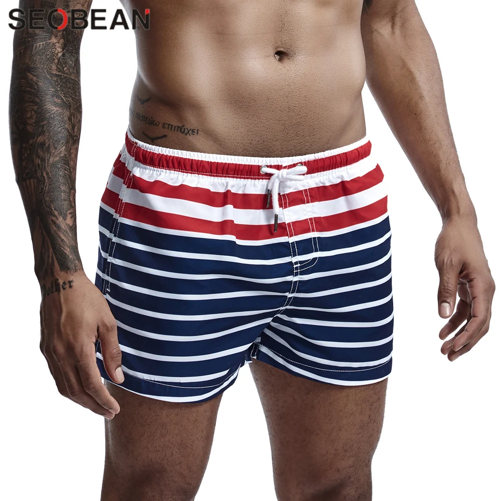 SEOBEAN Quick Dry Board Shorts for Men Summer Casual Active Beach Holiday Swimi Shorts Man Trunks Shorts